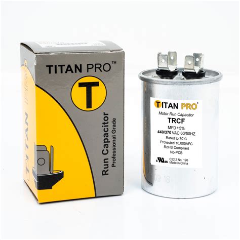com: <b>Titan</b> <b>Pro</b> Round Motor Dual <b>Run</b> <b>Capacitor</b>, 35/3 Microfarad Rating, 370-440VAC Voltage - TRCFD353 : Industrial & Scientific. . Titan pro run capacitor
